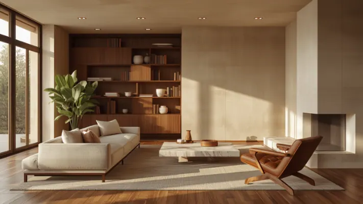 Warm and bright living room illustrating Nexstone rental properties